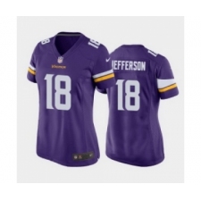 Women's Minnesota Vikings #18 Justin Jefferson Purple game jersey