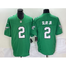 Men's Nike Philadelphia Eagles #2 Darius Slay Jr. Green 2023 F.U.S.E. Vapor Limited Throwback Stitched Football Jersey