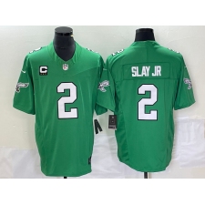 Men's Nike Philadelphia Eagles #2 Darius Slay Jr. Green 2023 F.U.S.E. Vapor Untouchable C Stitched Football Jersey