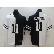 Men's Pittsburgh Steelers #11 Chase Claypool Black White Limited Split Fashion Football Jersey