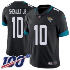 Men's Jacksonville Jaguars #10 Laviska Shenault Jr. Black Team Color Stitched 100th Season Vapor Untouchable Limited Jersey