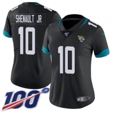 Women's Jacksonville Jaguars #10 Laviska Shenault Jr. Black Team Color Stitched 100th Season Vapor Untouchable Limited Jersey
