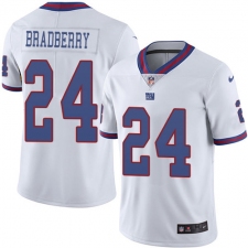 Nike New York Giants #24 James Bradberry White Men's Stitched NFL Limited Rush Jersey