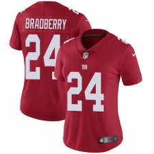 Women's New York Giants #24 James Bradberry Red Alternate Stitched Vapor Untouchable Limited Jersey
