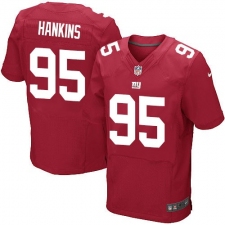 Men's Nike New York Giants #95 Johnathan Hankins Elite Red Jersey