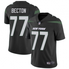 Youth New York Jets #77 Mekhi Becton Black Alternate Stitched Vapor Untouchable Limited Jersey
