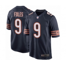 Women's Chicago Bears #9 Nick Foles Navy Game Team Color Jersey