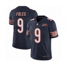 Youth Chicago Bears #9 Nick Foles 100th Season Navy Limited Jersey