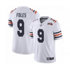 Youth Chicago Bears #9 Nick Foles White Alternate Classic 100th Season Limited Jersey