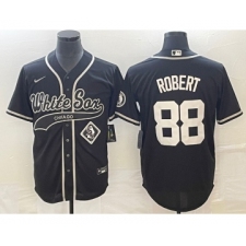 Men's Chicago White Sox #88 Luis Robert Black Cool Base Stitched Baseball Jersey1