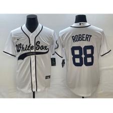 Men's Chicago White Sox #88 Luis Robert White Cool Base Stitched Baseball Jersey