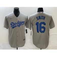 Men's Nike Los Angeles Dodgers #16 Will Smith Grey Stitched Cool Base Nike Jersey