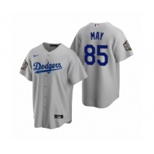 Men's Los Angeles Dodgers #85 Dustin May Gray 2020 World Series Replica Jerseys