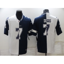 Men's Dallas Cowboys #7 Trevon Diggs White-Blue Fashion Football Limited Jersey