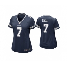 Women's Dallas Cowboys #7 Trevon Diggs Navy Vapor Untouchable Limited Stitched Jersey(Run Small)