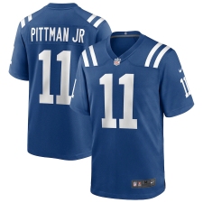Men's Indianapolis Colts #11 Michael Pittman Jr. Nike Royal 2020 NFL Draft Game Jersey