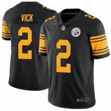 Men's Pittsburgh Steelers #2 Michael Vick Black Nike Limited Jersey