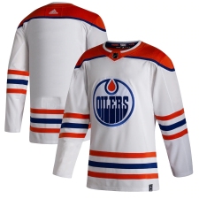 Men's Edmonton Oilers adidas Blank White 2020-21 Reverse Retro Authentic Jersey