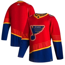 Men's St. Louis Blues adidas Blank Red 2020-21 Reverse Retro Authentic Jersey