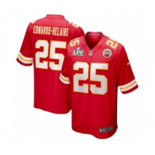 Men's  Kansas City Chiefs #25 Clyde Edwards-Helaire Red Super Bowl LV game Jersey