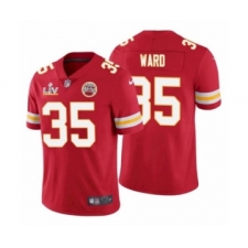 Men's  Kansas City Chiefs #35 Charvarius Ward Red 2021 Super Bowl LV Jersey