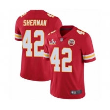 Men's  Kansas City Chiefs #42 Anthony Sherman Red 2021 Super Bowl LV Jersey