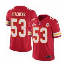 Men's  Kansas City Chiefs #53 Anthony Hitchens Red 2021 Super Bowl LV Jersey
