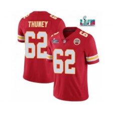 Men’s Kansas City Chiefs #62 Joe Thuney Red Super Bowl LVII Patch Vapor Untouchable Limited Stitched Jersey