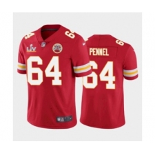 Men's Kansas City Chiefs #64 Mike Pennel Red 2021 Super Bowl LV Jersey
