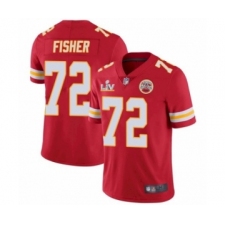 Women's Kansas City Chiefs #72 Eric Fisher Red 2021 Super Bowl LV Jersey