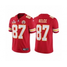 Youth Kansas City Chiefs #87 Travis Kelce Red 2021 Super Bowl LV Jersey