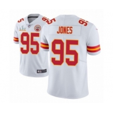 Youth Kansas City Chiefs #95 Chris Jones White 2021 Super Bowl LV Jerse