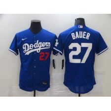 Men's Los Angeles Dodgers #27 Trevor Bauer Blue Nike Home Alternate Official Replica Player Jersey