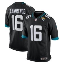 Men's Jacksonville Jaguars #16 Trevor Lawrence Black Nike Teal 2021 NFL Draft First Round Pick Game Jersey