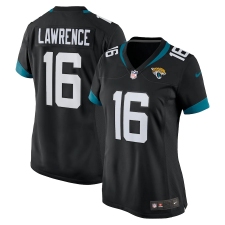 Women's Jacksonville Jaguars #16 Trevor Lawrence Black Nike Teal 2021 NFL Draft First Round Pick Game Jersey