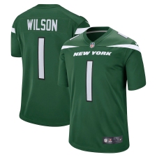 Men's New York Jets #1 Zach Wilson Nike Green 2021 NFL Draft First Round Pick Game Jersey