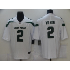 Men's New York Jets #2 Zach Wilson Nike Gotham White 2021 Draft First Round Pick Leopard Jersey