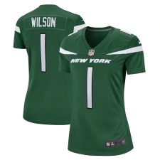 Women's New York Jets #1 Zach Wilson Nike Green 2021 NFL Draft First Round Pick Game Jersey