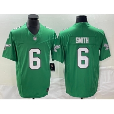 Men's Nike Philadelphia Eagles #6 DeVonta Smith Green 2023 F.U.S.E. Vapor Limited Throwback Stitched Football Jersey