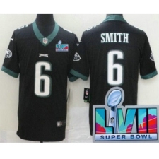 Women's Philadelphia Eagles #6 DeVonta Smith Limited Black Super Bowl LVII Vapor Jersey
