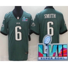 Youth Philadelphia Eagles #6 DeVonta Smith Limited Green Super Bowl LVII Vapor Jersey