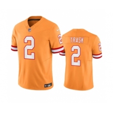 Men's Nike Tampa Bay Buccaneers #2 Kyle Trask Orange Throwback Limited Stitched Jersey