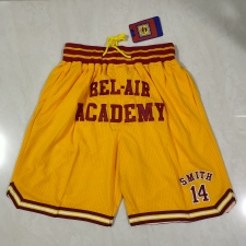 Men's Los Angeles Lakers Bryant high school edition yellow pocket Shorts