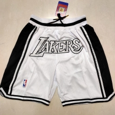 Men's Los Angeles Lakers White Shorts