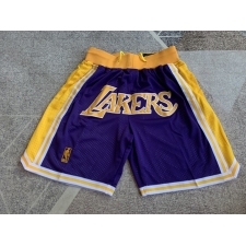 Men's Los Angeles Lakers purple four pockets Shorts