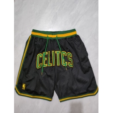 Men's Boston Celtics Black Green Shorts