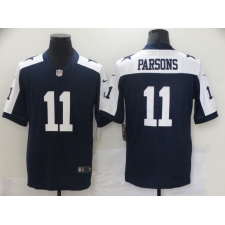 Men's Dallas Cowboys #11 Micah Parsons Nike Blue 2021 Throwback Limited Jersey
