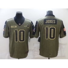 Men's New England Patriots #10 Mac Jones Nike Olive 2021 Salute To Service Limited Player Jersey