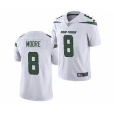 Men's New York Jets #8 Elijah Moore 2021 White Vapor Untouchable Limited Jersey