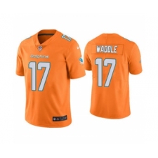 Men's Miami Dolphins #17 Jaylen Waddle Orange 2021 Vapor Untouchable Limited Jersey